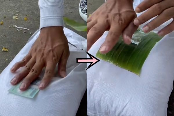 2 mẹ con được tặng túi gạo xoay ra sau lưng thấy 1 triệu: Mừng quá
