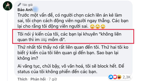 Bị phản đối quan điểm, Bảo Anh cãi tay đôi với anti fan cực gắt