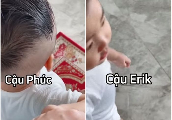 Bo Thúi đưa hai tay mẹ cho con xem tivi còn biết nịnh câu giờ