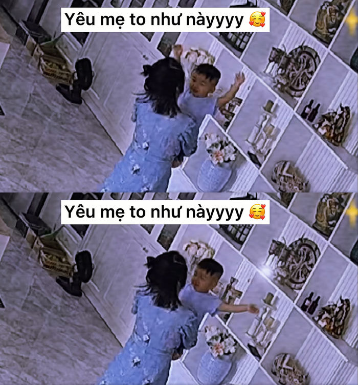 Bo thúi nói yêu mẹ Hoà Minzy, còn dùng 2 tay diễn tả to ơi là to