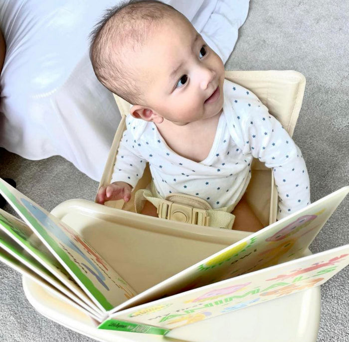 Chuẩn thánh háu ăn, Leon chép miệng liên tục khi thấy bố ăn