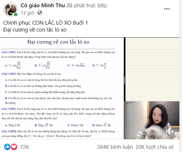 Cô giáo Minh Thu hiện tại: Ăn miếng trả miếng với dân mạng