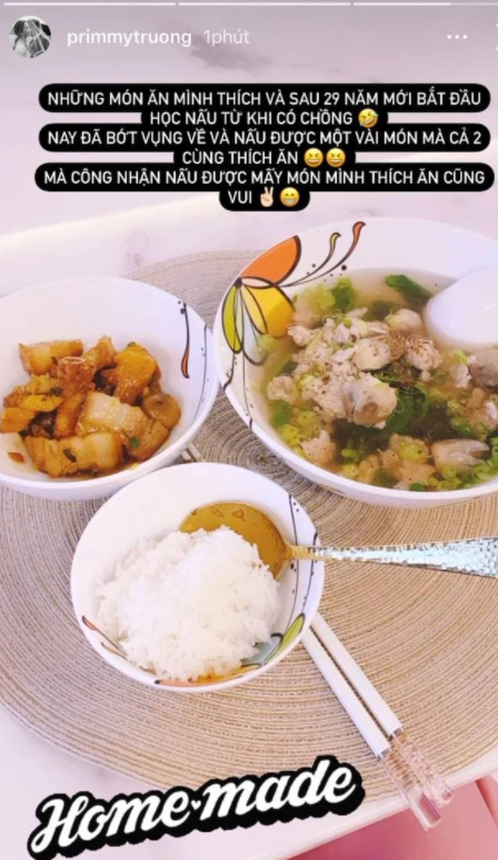 Primmy Trương sau 8 tháng làm dâu hào môn: biết nấu ăn sau 29 năm
