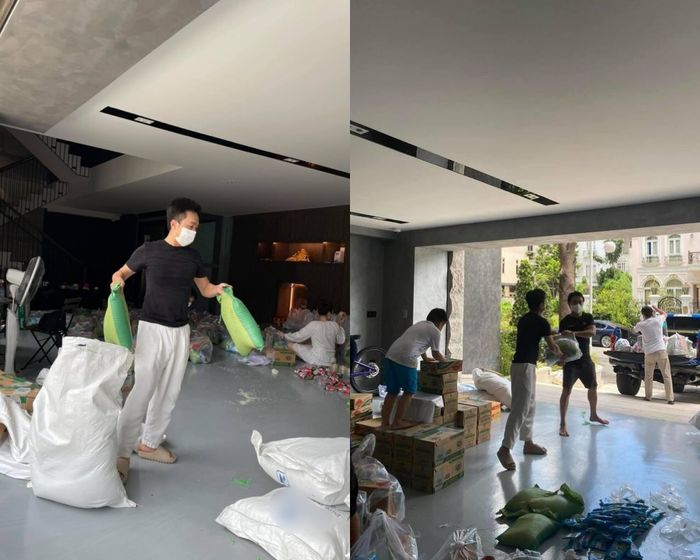 Sao Việt biến biệt thự thành kho chứa lương thực để tiếp tế bà con