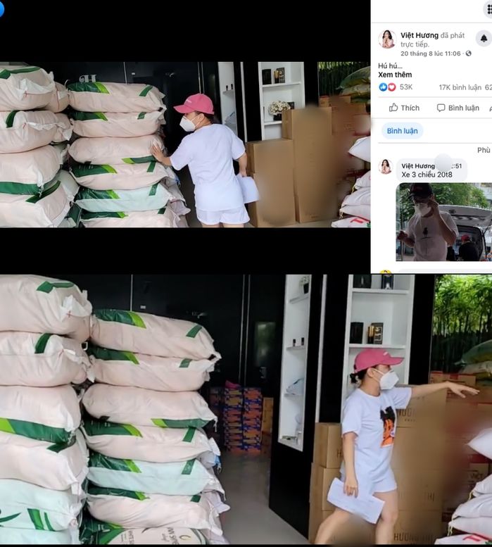 Sao Việt biến biệt thự thành kho chứa lương thực để tiếp tế bà con