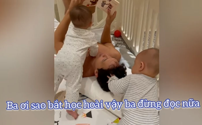 Kim Lý dạy học: Lisa tích cực nghe giảng, Leon cười từ đầu đến cuối