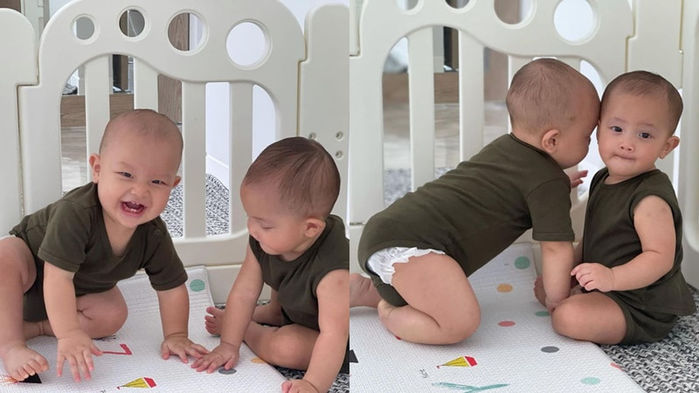 Lisa 9 tháng đã phân biệt được màu sắc, không uổng công Subeo chỉ bảo