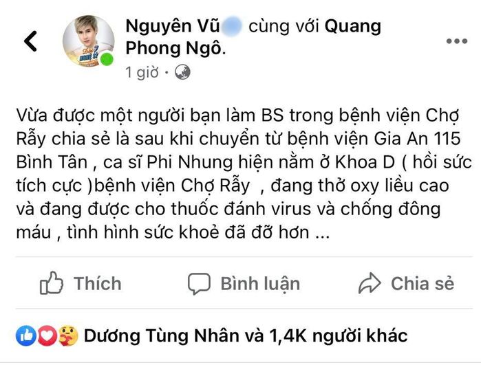 Người thân Phi Nhung: Chị đang cố gắng, cùng cầu nguyện cho chị