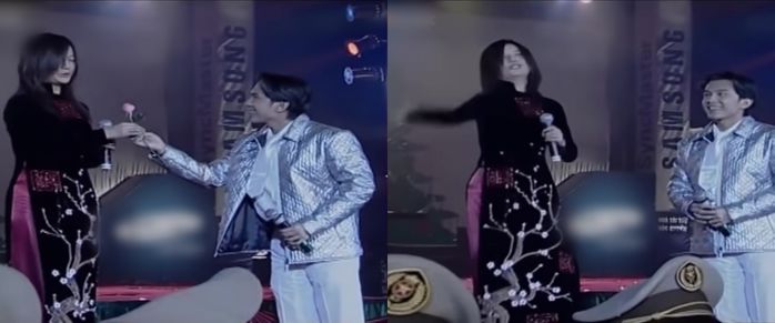Đan Trường tặng hoa, Triệu Vy nhẹ nhàng quăng đi gây chưng hửng