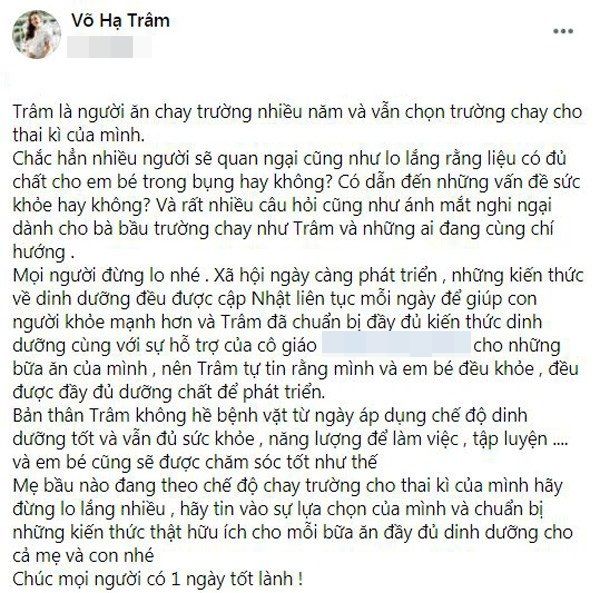 Nhóc tỳ Vbiz ăn chay trường từ bé: con Võ Hạ Trâm được rèn từ bụng mẹ