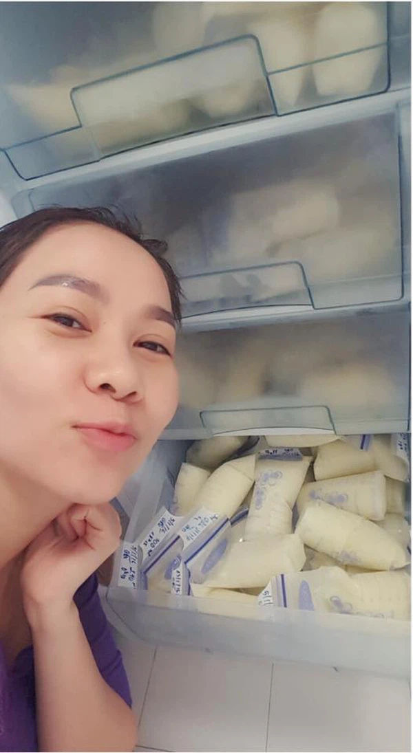 Nuôi con bằng sữa mẹ: Hạ Trâm toát mồ hôi vì con ăn như Thánh Gióng