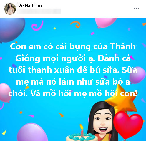 Nuôi con bằng sữa mẹ: Hạ Trâm toát mồ hôi vì con ăn như Thánh Gióng