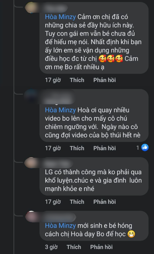 Bo Thúi đang khóc quay sang cười còn bi bô: bình tĩnh, không sao cả
