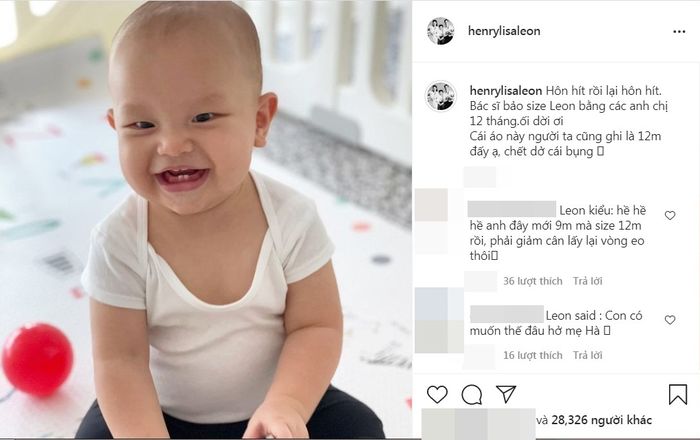 Phát triển vượt trội, Leon 9 tháng đã mặc vừa quần áo trẻ 1 tuổi
