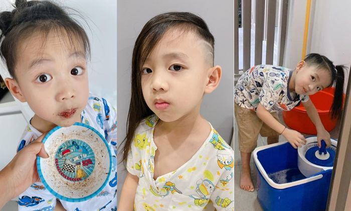 Quý tử nhà sao Việt để tóc dài, lớn lên chắc “tốn gái lắm cho coi!