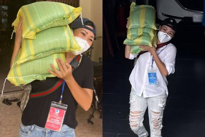 Cảm động: Quyền Linh, Phương Thanh nai lưng vác gạo cứu đời nguy nan