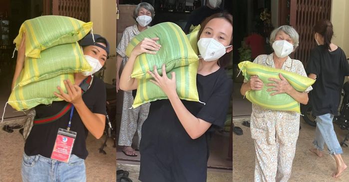 Cảm động: Quyền Linh, Phương Thanh nai lưng vác gạo cứu đời nguy nan