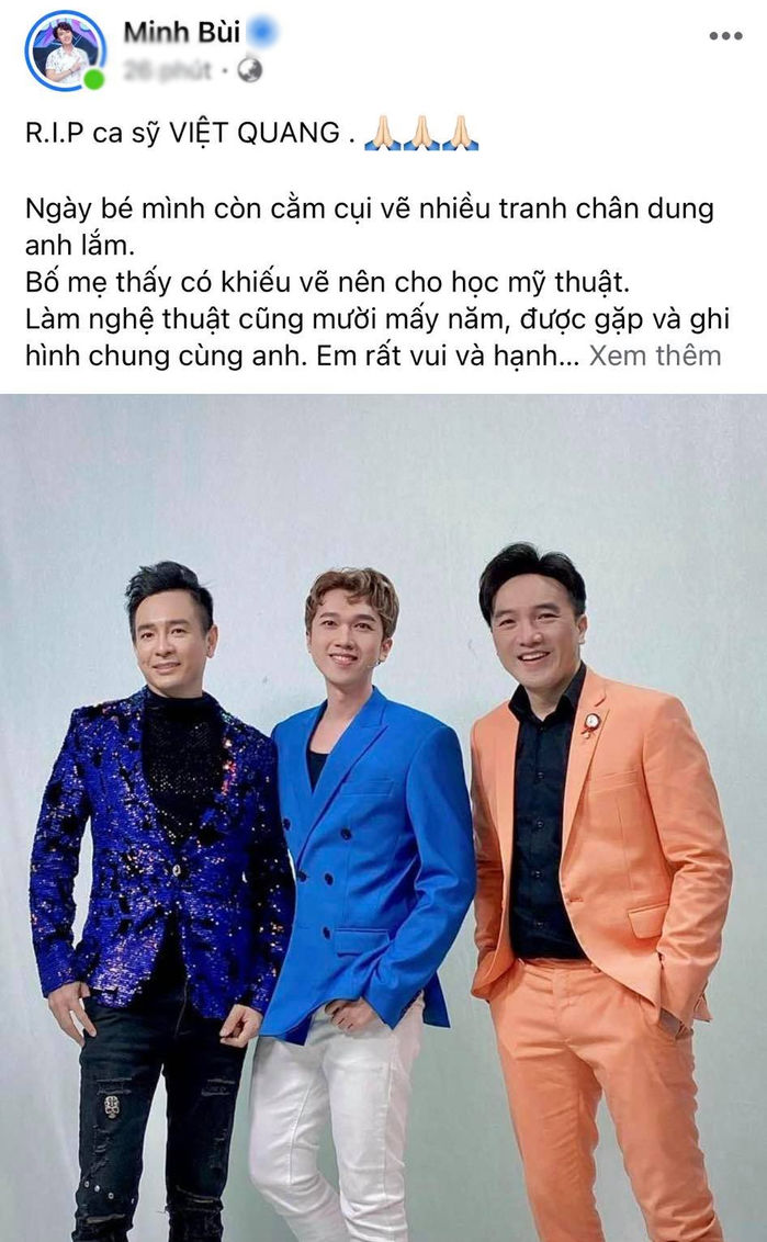 Sao Việt tiễn biệt Việt Quang: Từ hôm nay anh sẽ không còn đau nữa