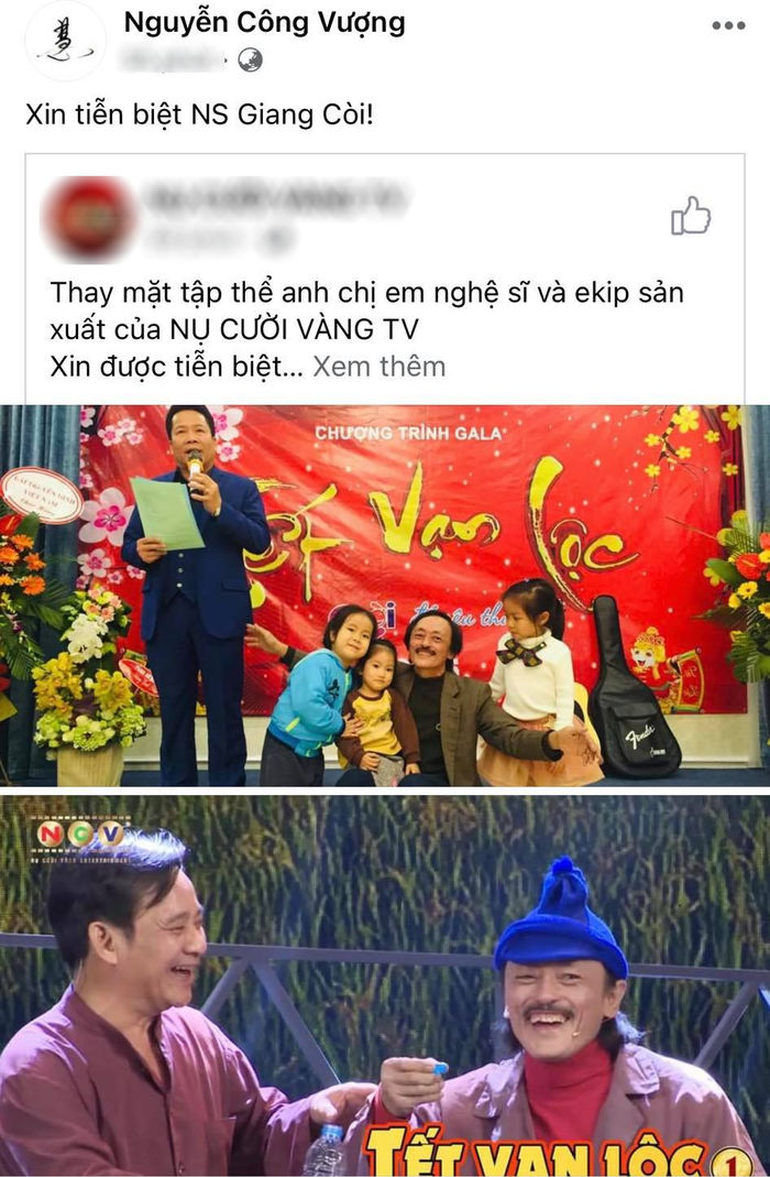 Sao Việt bàng hoàng, khóc thương nghệ sĩ Giang Còi qua đời