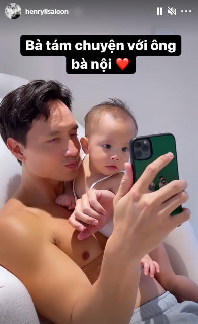 Leon không hợp tác, kéo tuột áo Lisa khi nói chuyện với ông bà nội