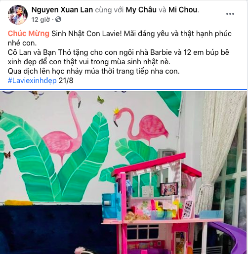 Xuân Lan tặng quà sinh nhật Lavie, dặn mọi người đừng thương hại bé