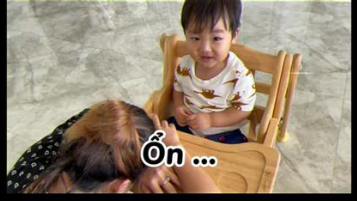 Biểu cảm nhóc tì Vbiz khi ba mẹ cắt tóc: Bo Thúi khóc kêu mẹ cứ làm