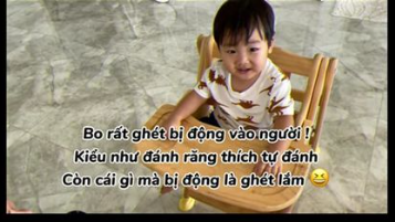 Biểu cảm nhóc tì Vbiz khi ba mẹ cắt tóc: Bo Thúi khóc kêu mẹ cứ làm