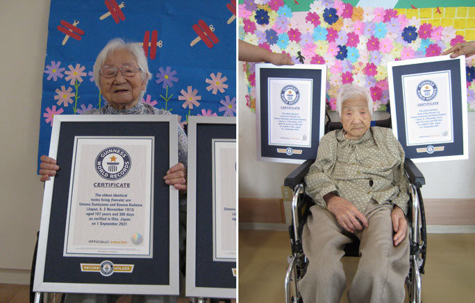Cặp chị em song sinh cao tuổi nhất thế giới đạt kỷ lục Guinness