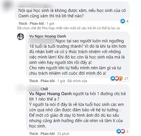 Sao Việt bênh vực cô hiệu phó xăm hình: Miễn cô giỏi nghề!