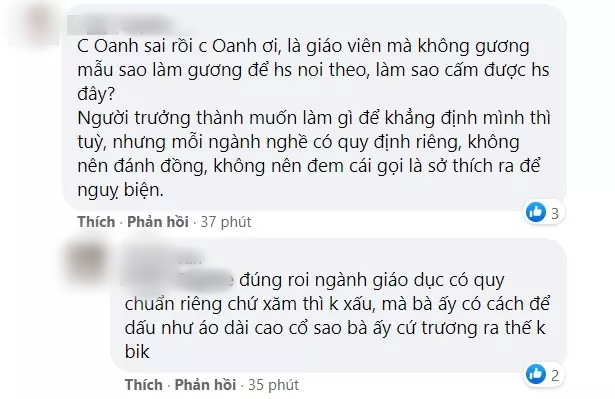 Sao Việt bênh vực cô hiệu phó xăm hình: Miễn cô giỏi nghề!