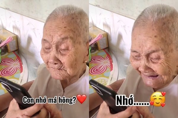 Mẹ già 105 tuổi mếu máo nhắn con gái ở xa: Về với má, nhớ quá hà