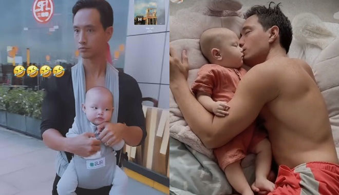 Mẹ Hà Hồ bận họp, bố Kim “một nách 2 em”: Chuyện nhỏ nha!