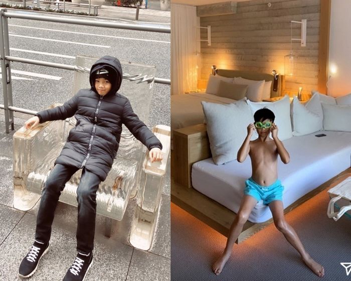 Mới 11 tuổi, Subeo khoe đôi chân “dài tới nách di truyền từ Hà Hồ