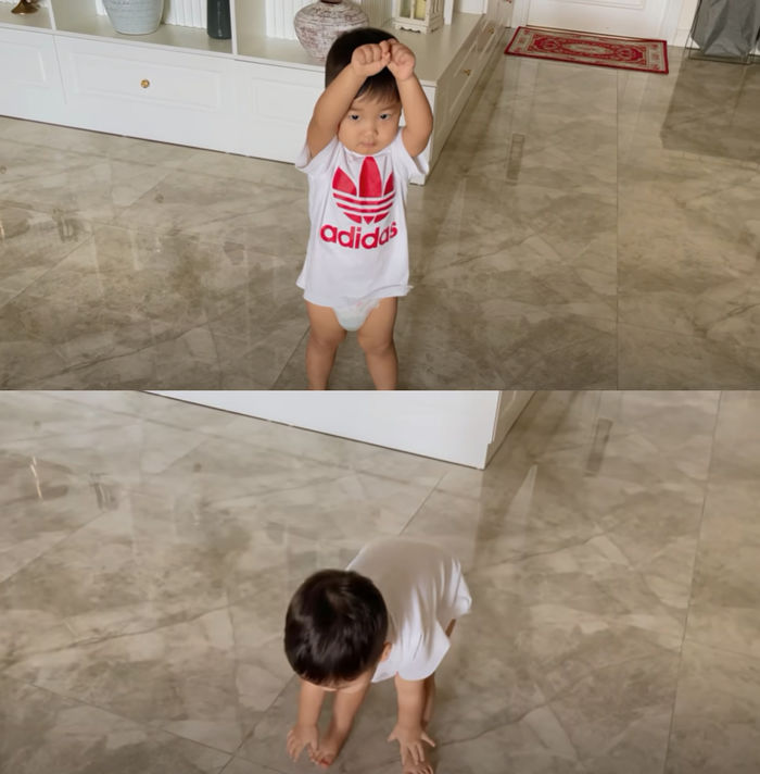 Mới 2 tuổi bé Hayden đã tự làm điều không phải con nít nào cũng biết