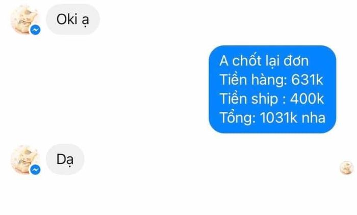 Ngày shipper được giao liên quận: Tiền hàng 631k còn tiền ship 400k