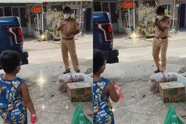 Nghẹn lòng chiến sĩ CSGT tạt qua nhà nhưng con trai lại chẳng nhận ra