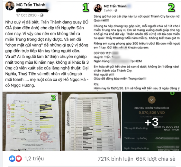 Động thái của ngân hàng để tránh bão khi Trấn Thành tung sao kê