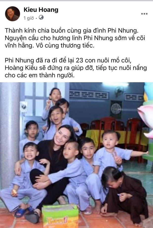 Bài thơ tri ân tỷ phú Hoàng Kiều khi nhận đỡ đầu 23 con Phi Nhung