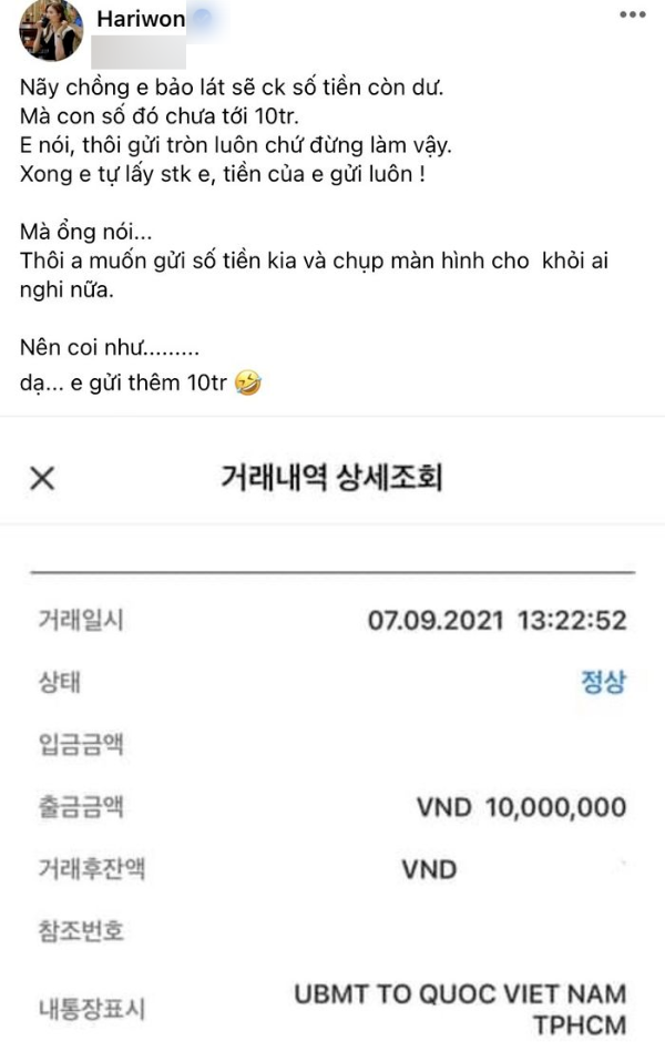 Động thái của Hari Won giữa tâm bão sao kê từ thiện của Trấn Thành