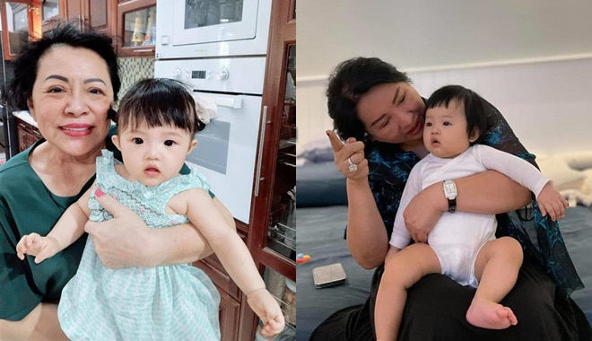 Biểu cảm siêu cưng của dàn nhóc tì nhà sao bên bà nội quyền lực