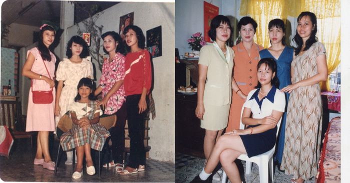 Ba cha con chụp đúng tư thế cách đây 24 năm: Cậu út cao to nhất nhà