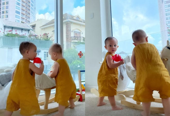 Diện đồ đôi với chị gái, Leon bị nhầm là tiểu thư váy vàng
