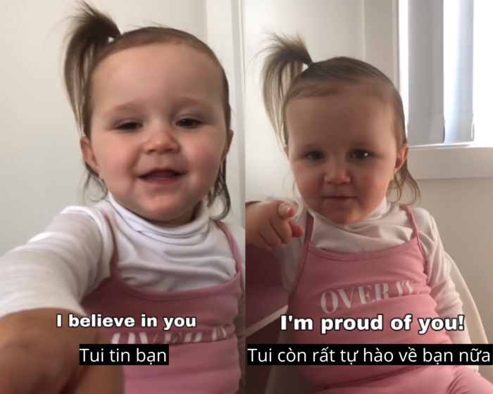 Em bé 2 tuổi bất ngờ nổi tiếng nhờ vào những câu nói đầy tích cực