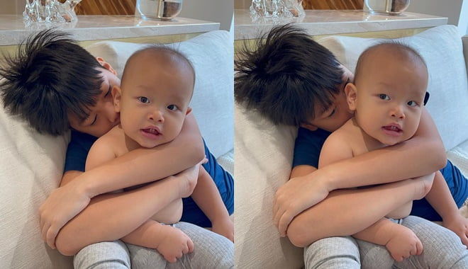 Leon mê anh Subeo: Anh hai ôm thì tít mắt, mẹ hôn thì đẩy ra