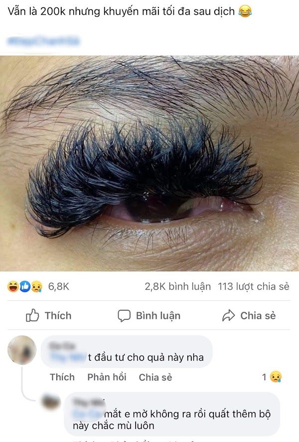 Loạt ảnh nối mi của hội chị em có cho thêm tiền cũng không dám làm