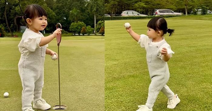Nhóc tì Vbiz chơi môn thể thao của giới quý tộc từ bé