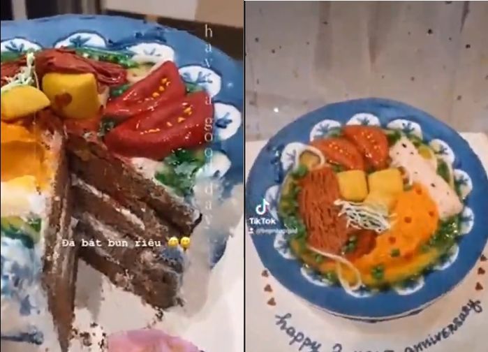 Những chiếc bánh kem mùa dịch: Bánh hình tô bún riêu, bánh khổ qua