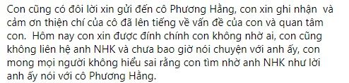 Được Hồ Văn Cường cảm ơn, bà Phương Hằng trở lại với một giấc mơ mới