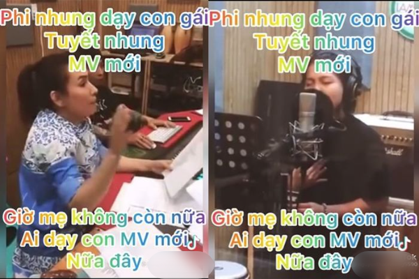 Phi Nhung tận tình dạy hát từng li từng tí cho các con