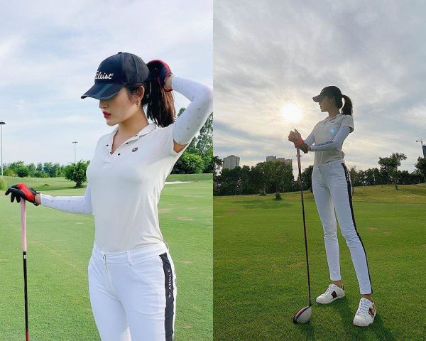 Style chơi golf của mỹ nhân Việt: Hương Giang chuộng váy ngắn cũn
